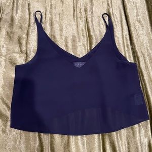 TOPSHOP Sheer Lined Crop Top